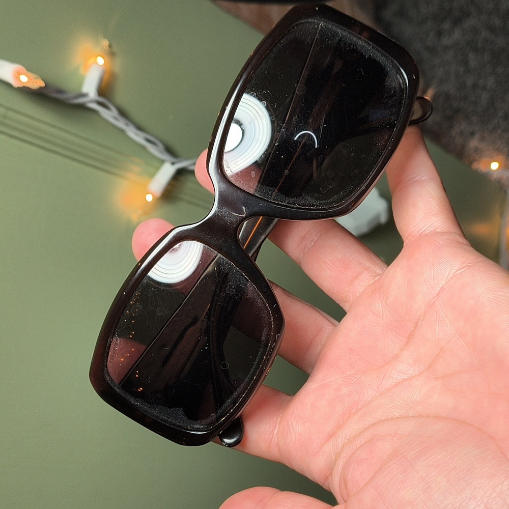 Women's Burberry Brown & Silver Pattern Embossed Sunglasses with Checkered Case - Picture 9 of 17